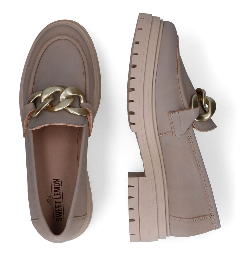 Sweet Lemon Bouleau Mocassins en Taupe pour femmes (309212)