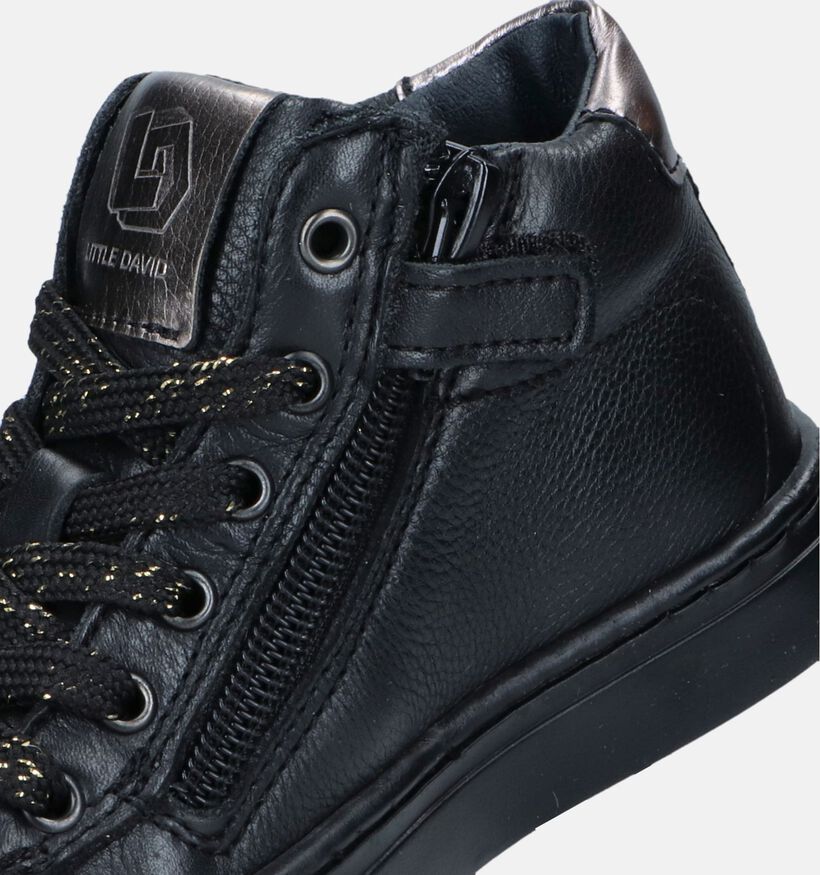 Little David Patty Zwarte Hoge schoenen voor meisjes (349383) - geschikt voor steunzolen