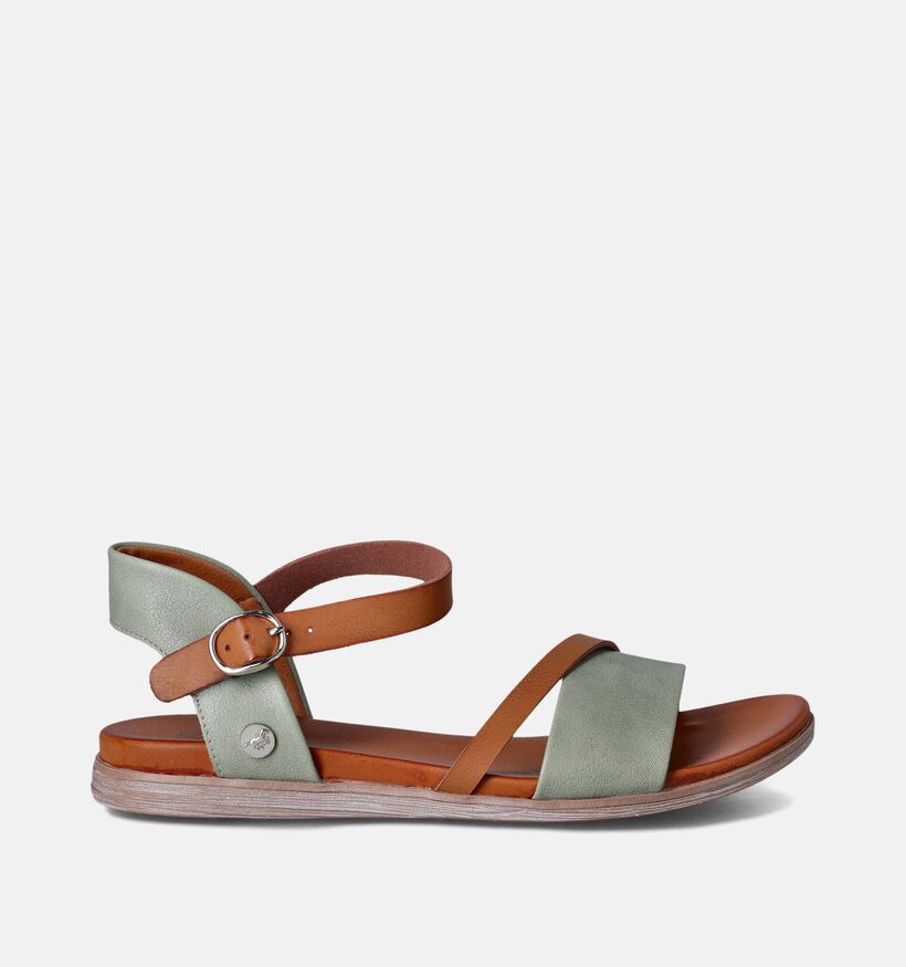 Mustang Kaki/Cognac Sandalen voor dames (353425)