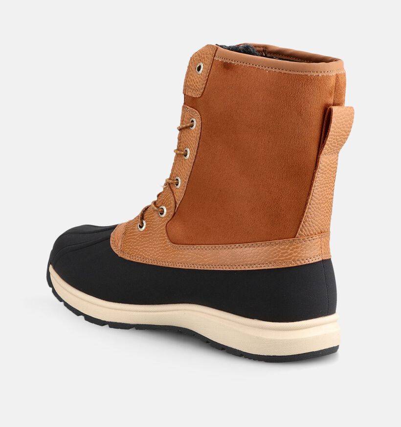Luhta Tuttu MR Boots en Cognac/Noir pour hommes (378601) - pour semelles orthop&eacute;diques