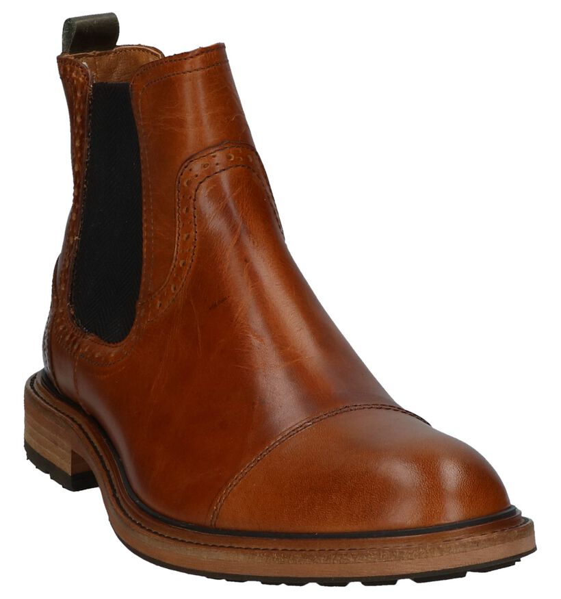 Pantofola d'Oro Pizzoli Cognac Chelsea Boots in leer (223503)