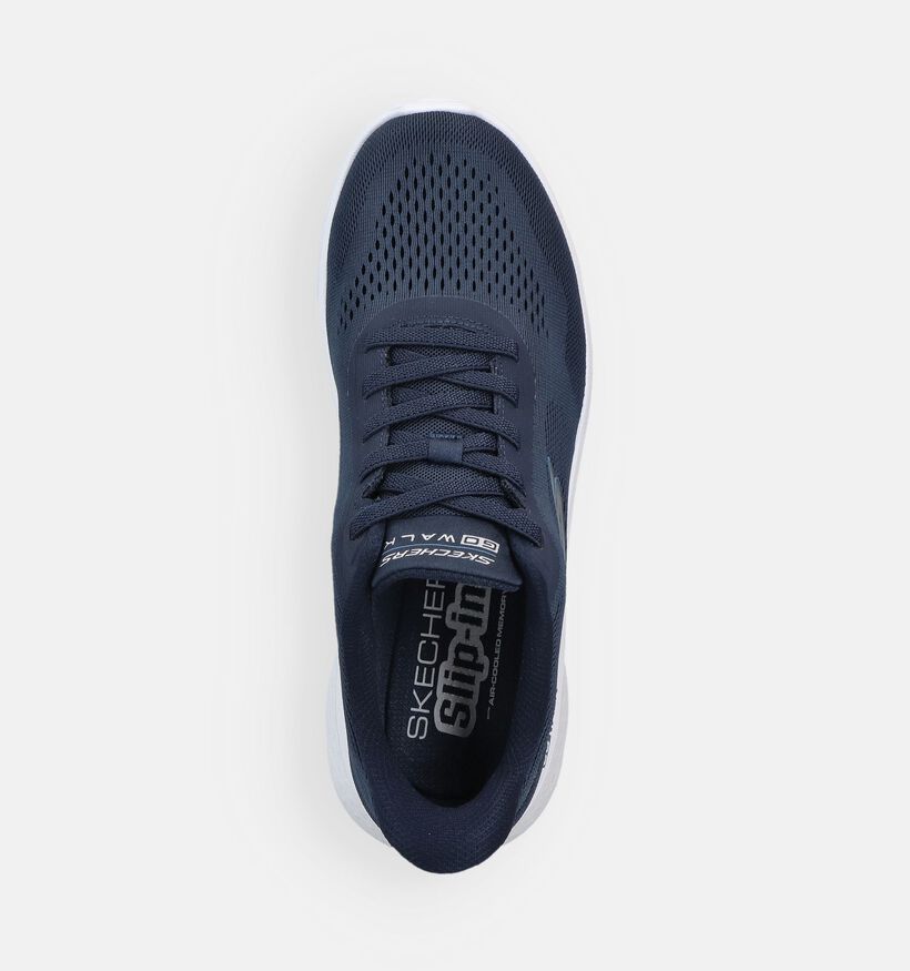 Skechers Go Walk Flex Donkerblauwe Slip-ons voor heren (371058) - geschikt voor steunzolen