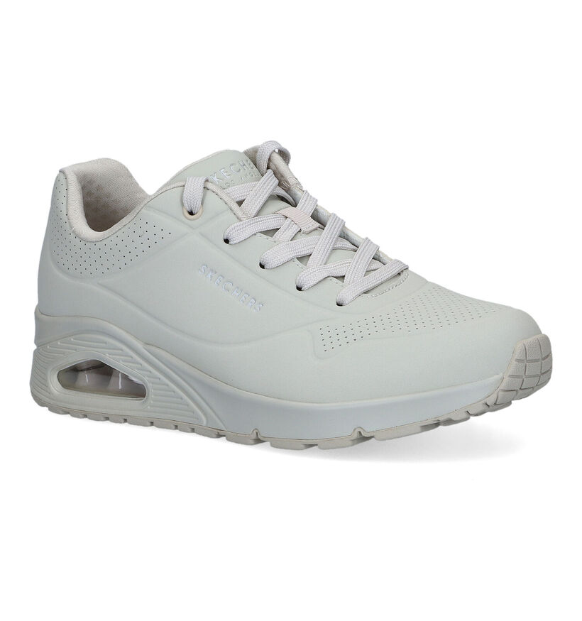 Skechers Uno Stand On Air Zwarte Sneakers in kunstleer (301263)