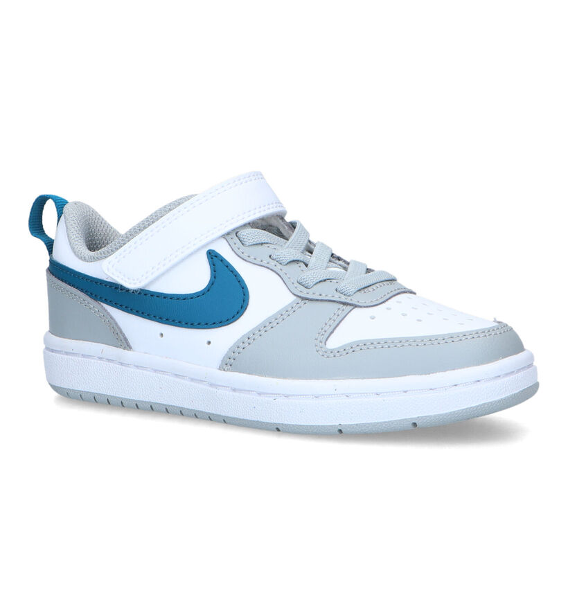 Nike Court Borough Zwarte Sneakers in leer (293609)