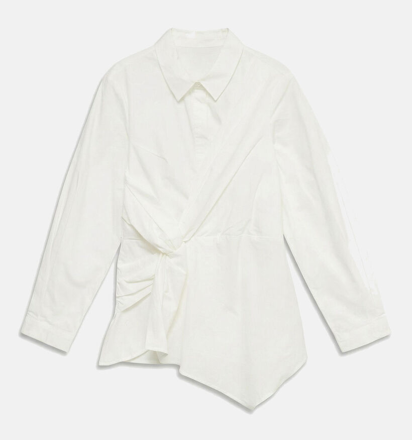 Vero Moda Ritta Knot Chemise en Blanc pour femmes (381939)