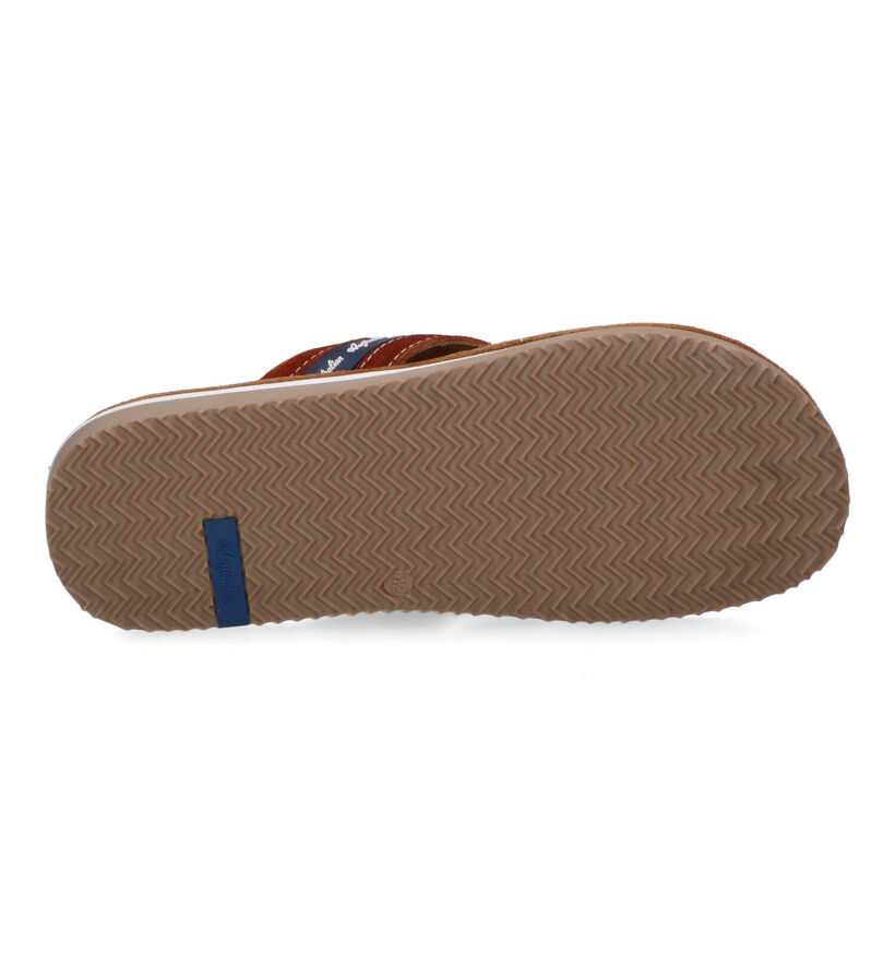 Australian Azurro Tongs en Cognac pour hommes (337784)