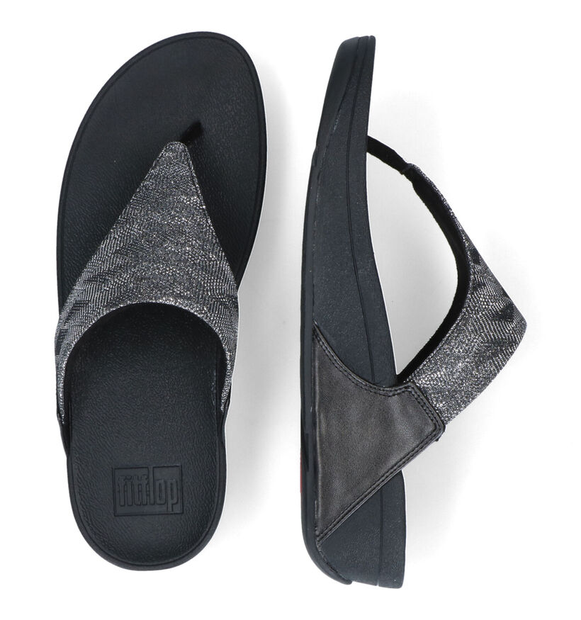 FitFlop Lulu Toe Post Geo Glitz Blauwe Teenslippers voor dames (313548)