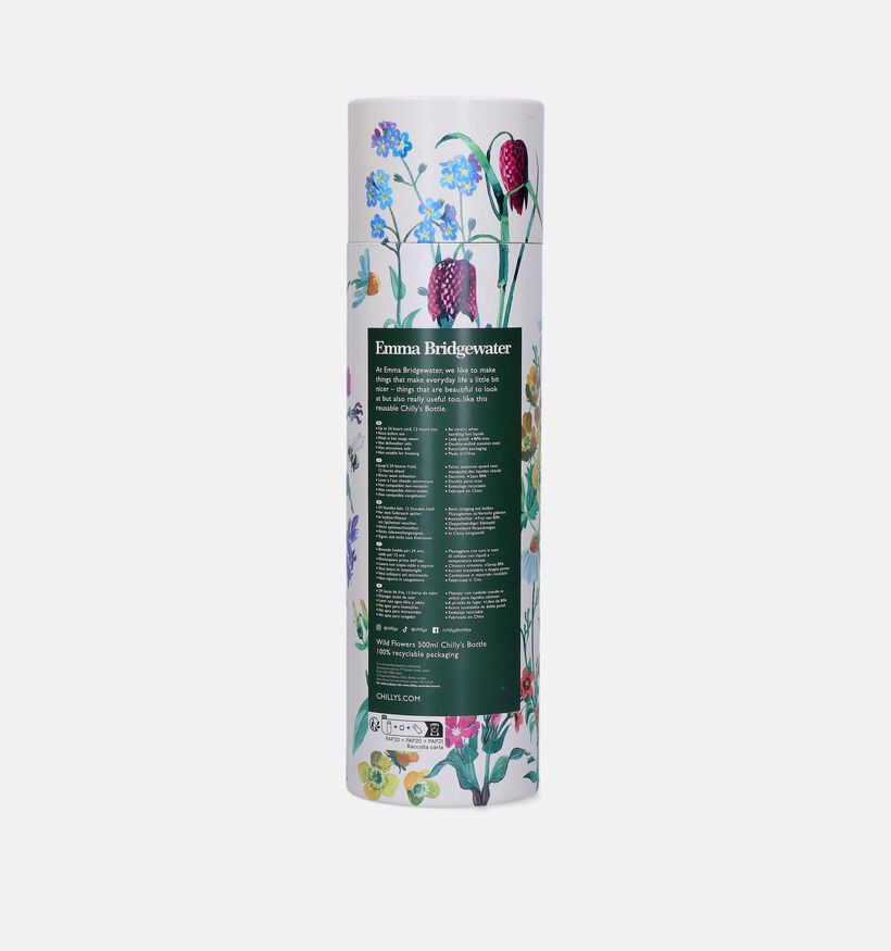 Chilly’s x Emma Bridgewater Wild Flowers Gourde en Écru 500ml pour femmes, filles (348987)