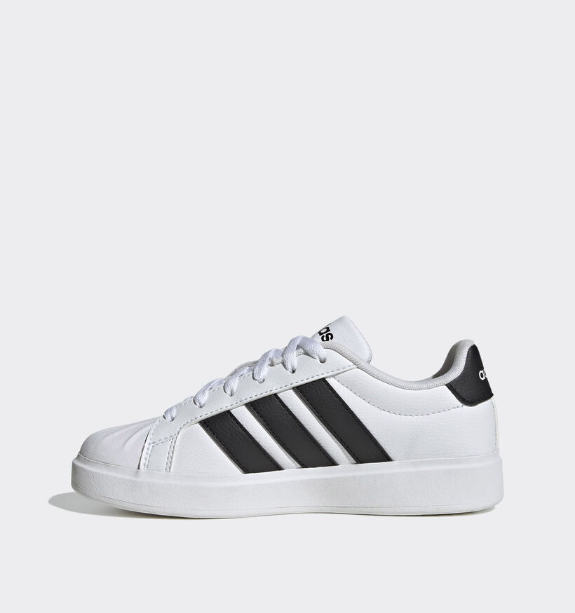 adidas Streettalk Baskets basses en Blanc pour filles, gar&ccedil;ons (366783) - pour semelles orthop&eacute;diques