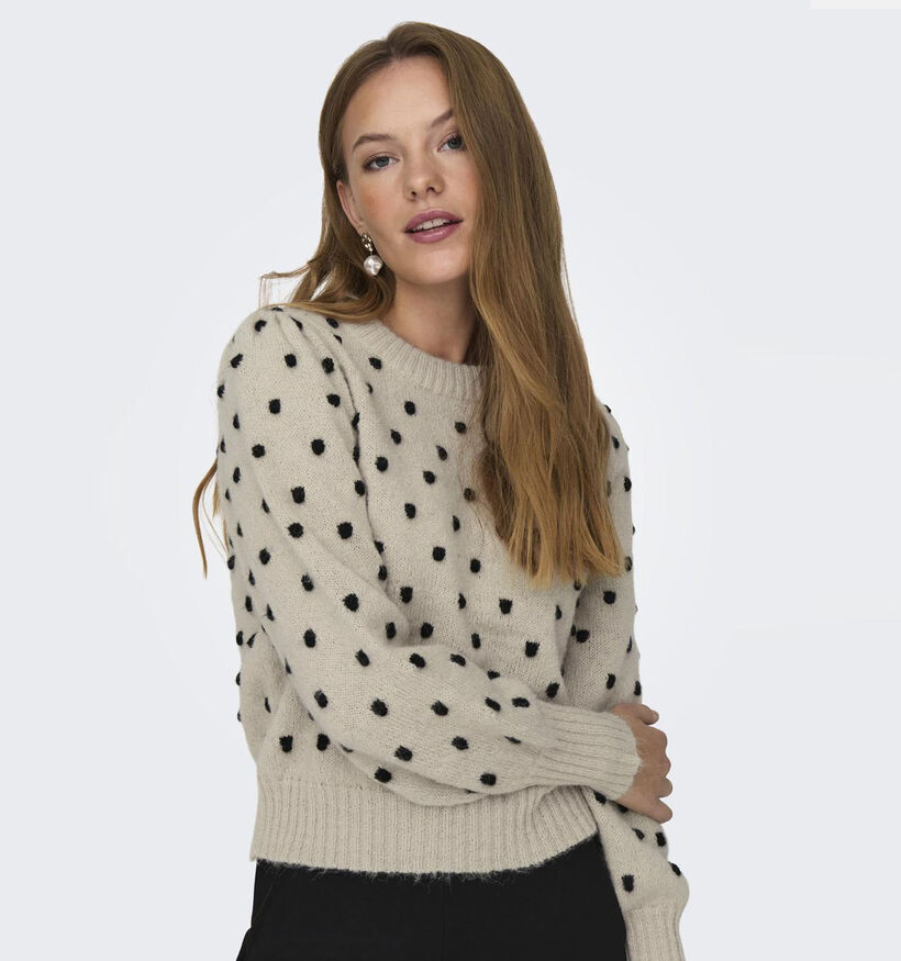 JDY Sigrid Dots Beige Trui voor dames (359791)
