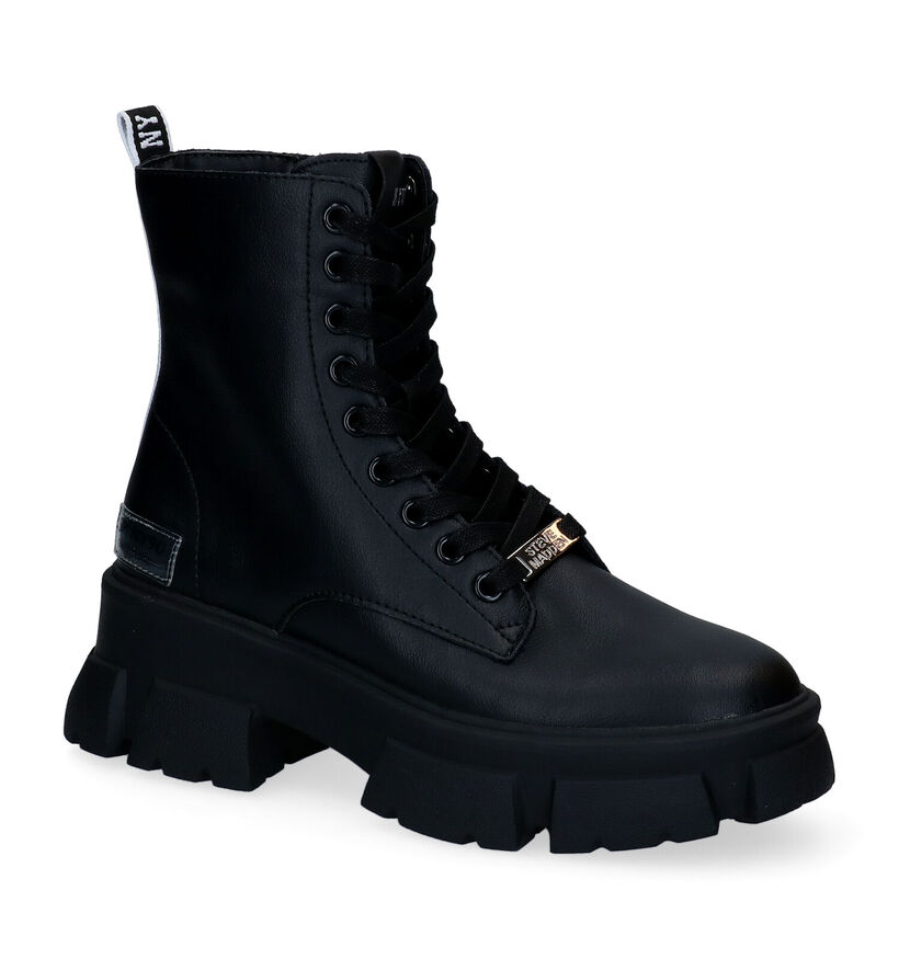 Steve Madden Tanker Zwarte Boots in kunstleer (300597)