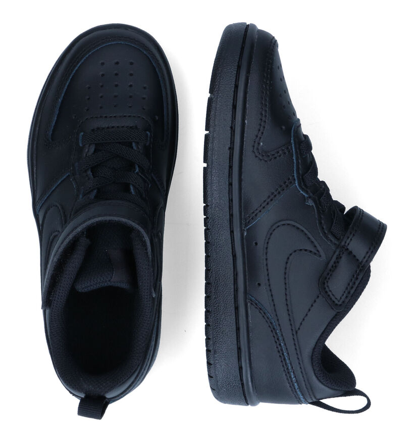 Nike Court Borough Baskets en Noir en cuir (302143)