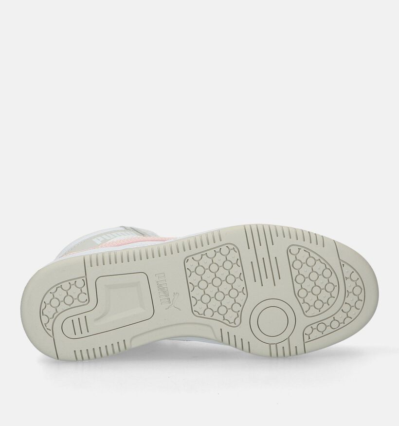 Puma Rebound v6 mid Roze Sneakers voor meisjes (350369) - geschikt voor steunzolen