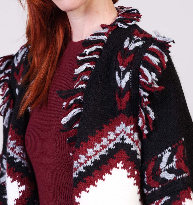 Adoré Tromso Gilet en Noir/Bordeaux pour femmes (369255)