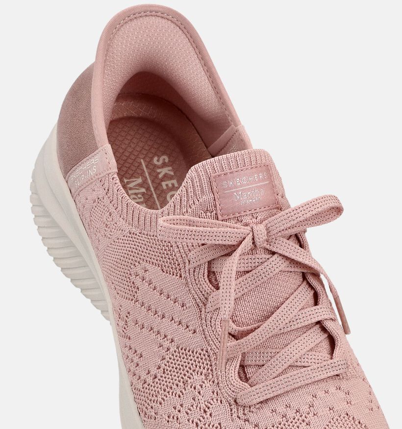 Skechers Ultra Flex 3.0 Back On Track Baskets en Rose pour femmes (371236) - pour semelles orthop&eacute;diques
