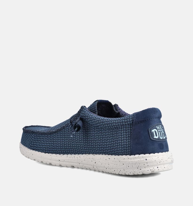 HEYDUDE Wally Sport Chaussures &agrave; enfiler en Bleu fonc&eacute; pour hommes (370086) - pour semelles orthop&eacute;diques
