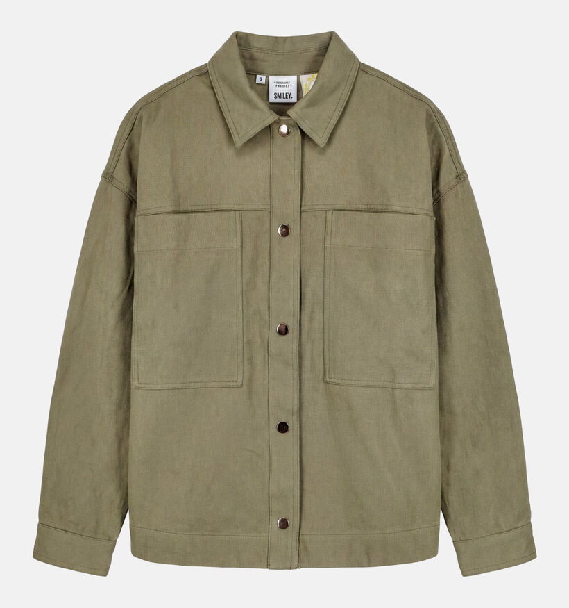 The Shirt Project Jacket Smiley Manteau court en Vert pour femmes (374349)