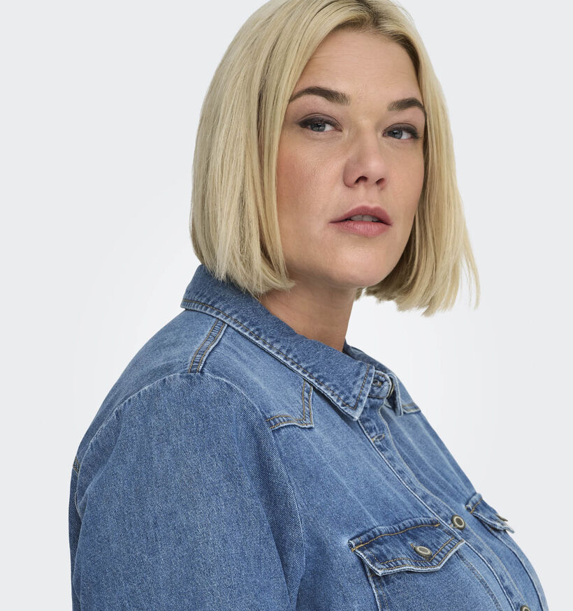 ONLY Carmakoma Lisa Denim Blauwe Hemdjurk voor dames (374871)