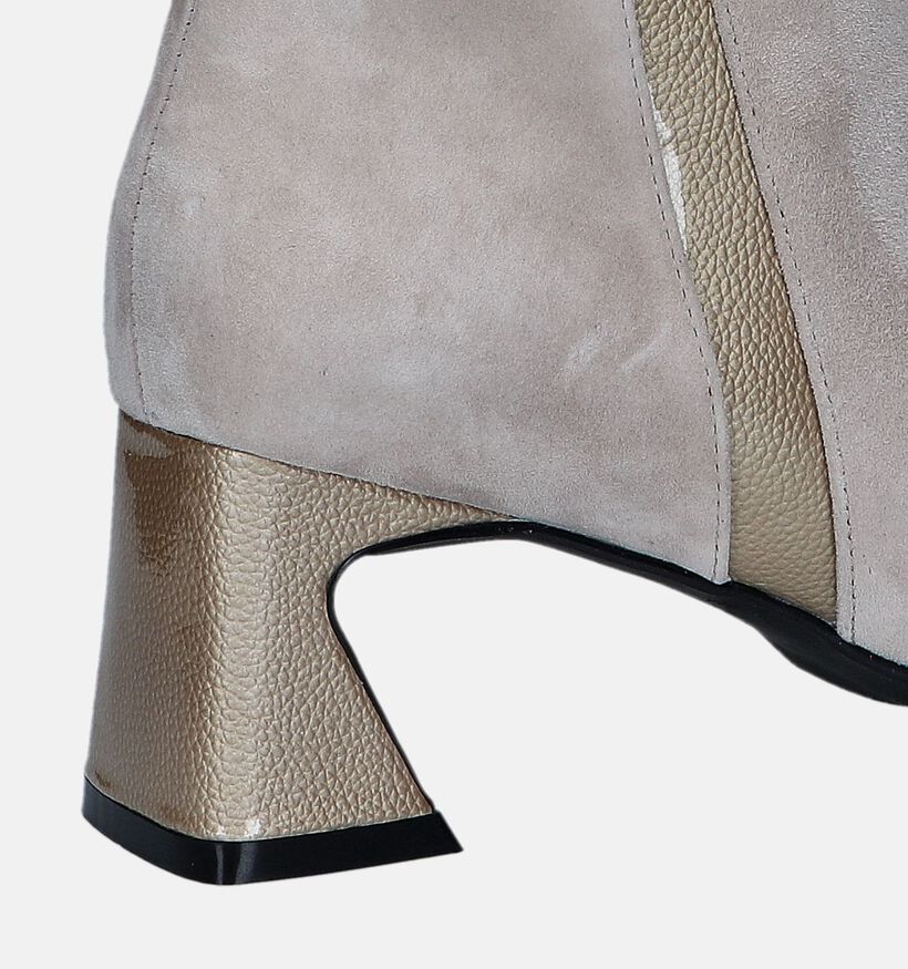 Crinkles Bottines à talons en Beige pour femmes (348025)