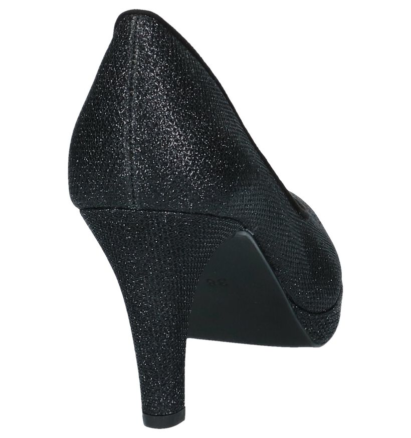 Klassieke Pumps Zwart met Glitter Marco Tozzi in stof (222082)