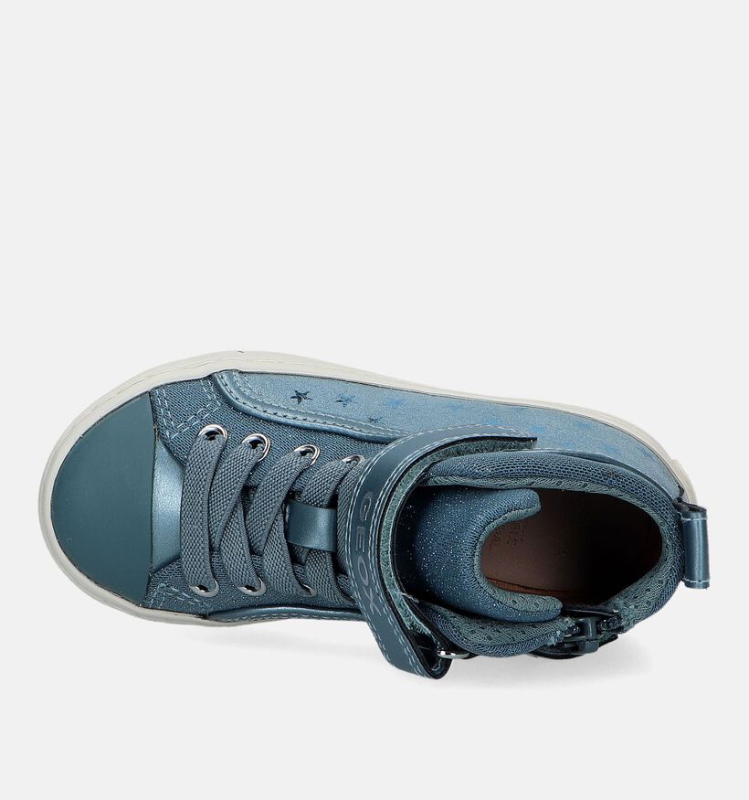Geox Kalispera Baskets montantes en Bleu pour filles (330135) - pour semelles orthopédiques