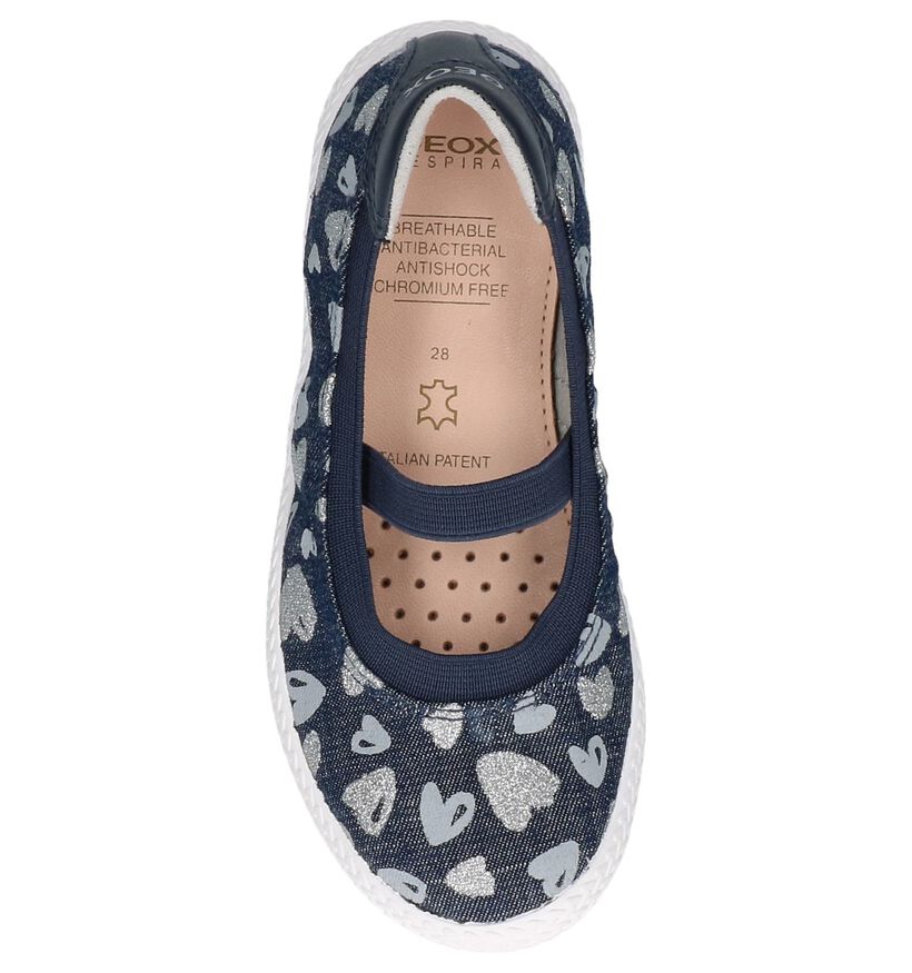 Geox Ballerines en Bleu foncé en textile (237968)