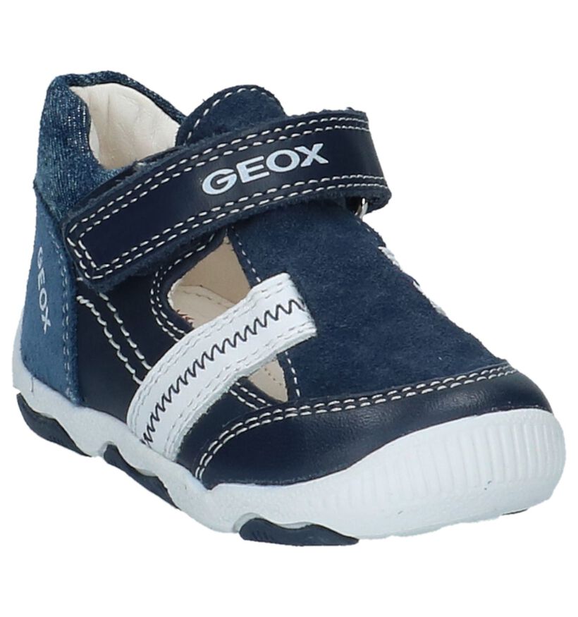 Geox Sandales pour bébé en Bleu foncé en cuir (213182)