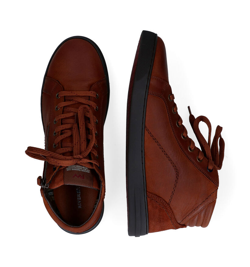 River Woods Alban Baskets en Cognac en cuir (298359)