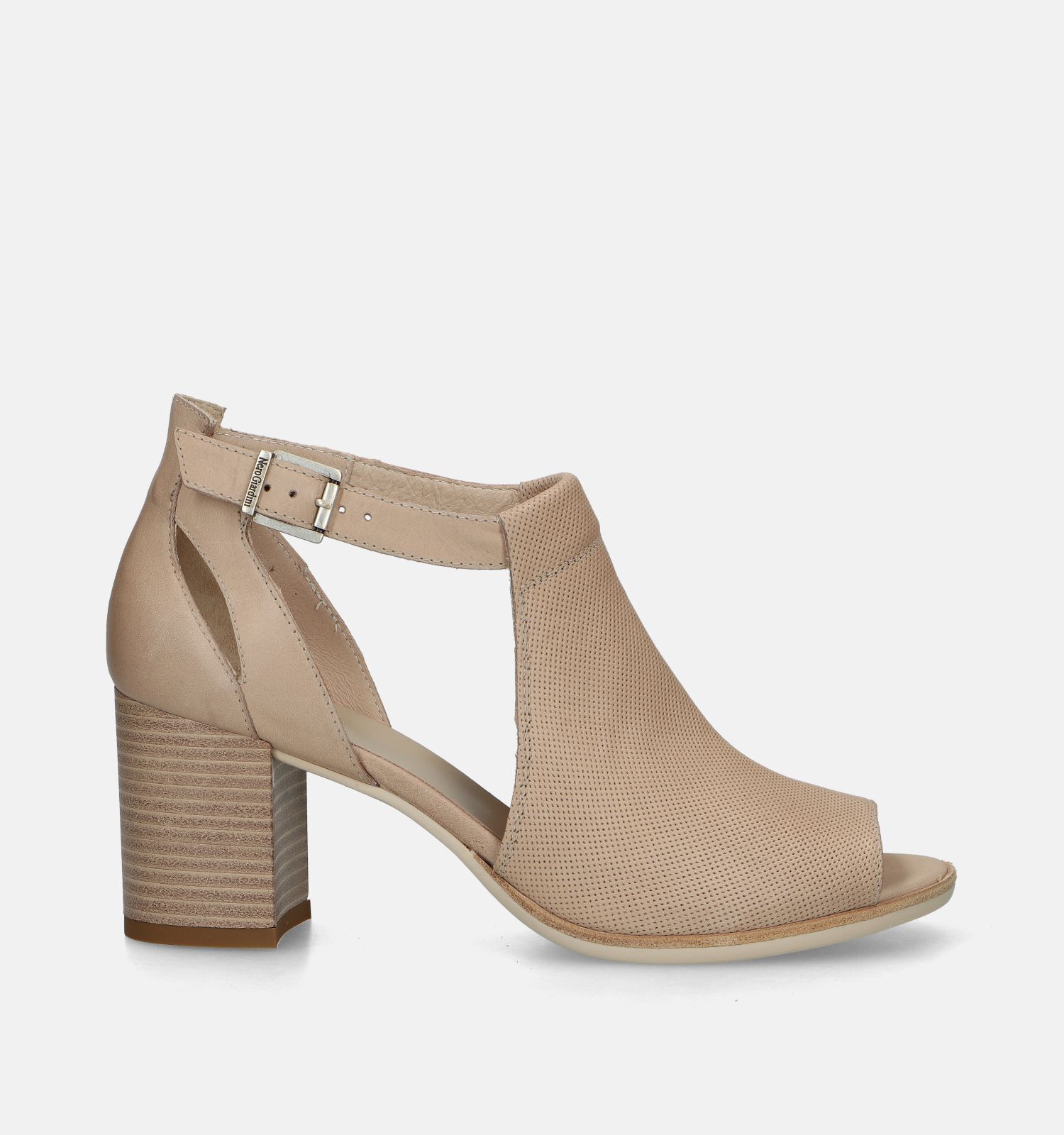 Taupe sandalen met hak new arrivals