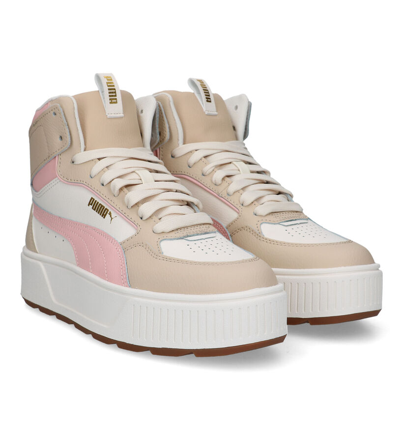 Puma Karmen Rebelle Mid Baskets en Beige pour femmes (318651) - pour semelles orthopédiques