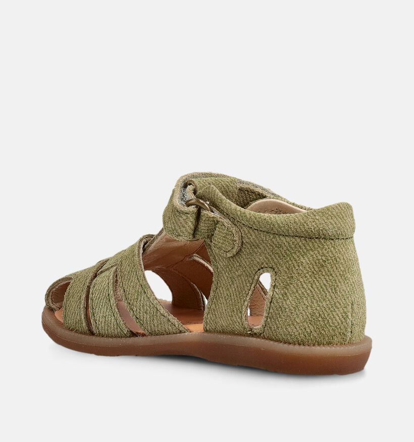 Naturino Zaffiro Suede Groene Babysandalen voor jongens, meisjes (373102)