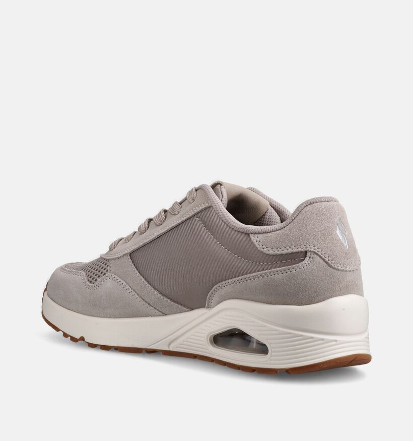 Skechers Uno Vintage Air Taupe Baskets basses en Taupe pour hommes (371101) - pour semelles orthop&eacute;diques