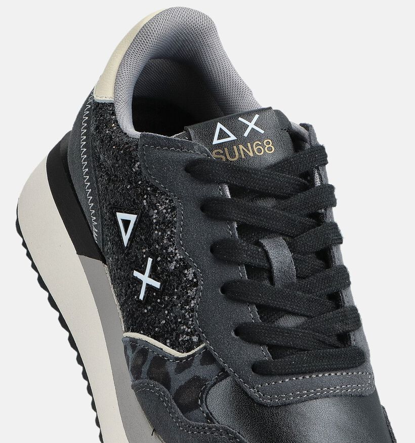 Sun68 Big Ally Glitter Zwarte Sneakers voor dames (361902) - geschikt voor steunzolen