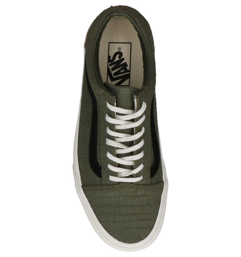 Vans Old Skool Platform Groene Lage Sneakers, , pdp