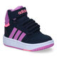 adidas Hoops Mid Blauwe Sneakers voor meisjes (315004) - geschikt voor steunzolen