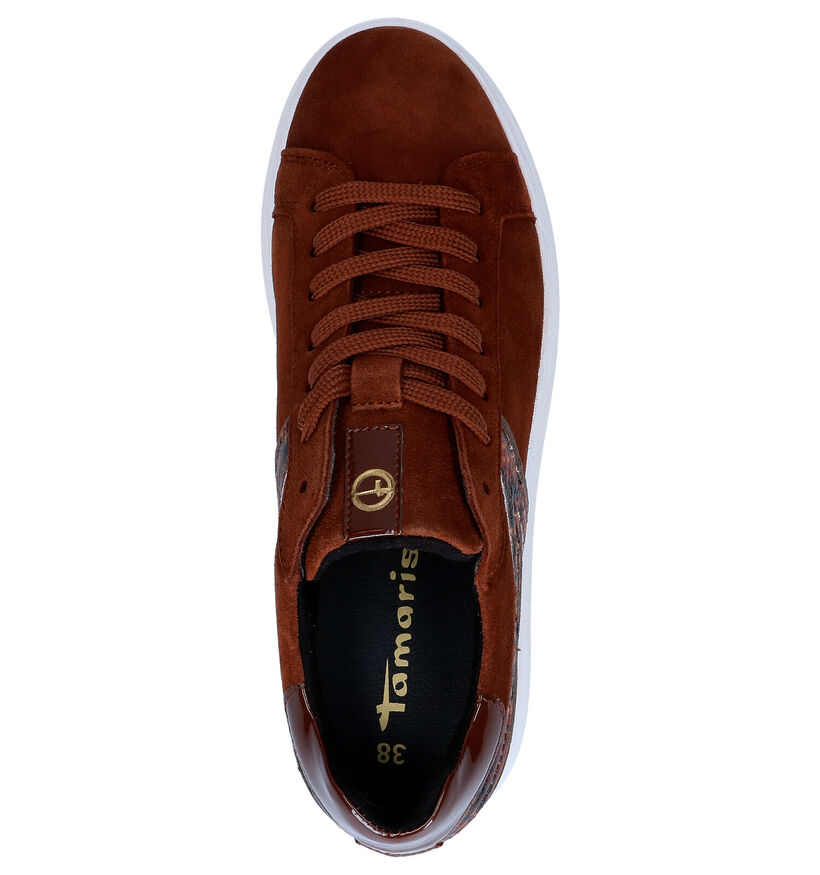 Tamaris TOUCH it Bruine Sneakers in kunstleer (280772)