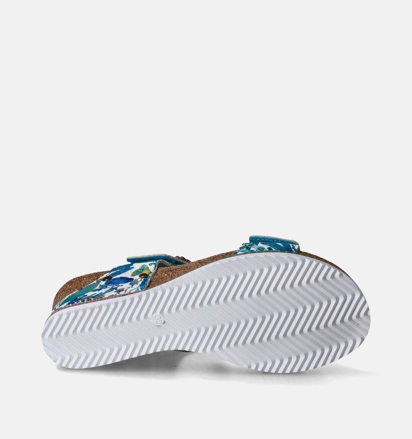 Laura Vita Bonito Nu-pieds avec talon compensé en Bleu pour femmes (356720)