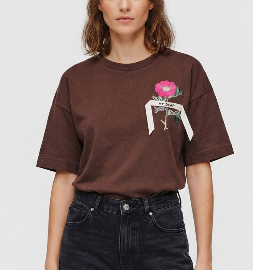 Orfeo Sohanne Donkerbruine T-shirt voor dames (381630)