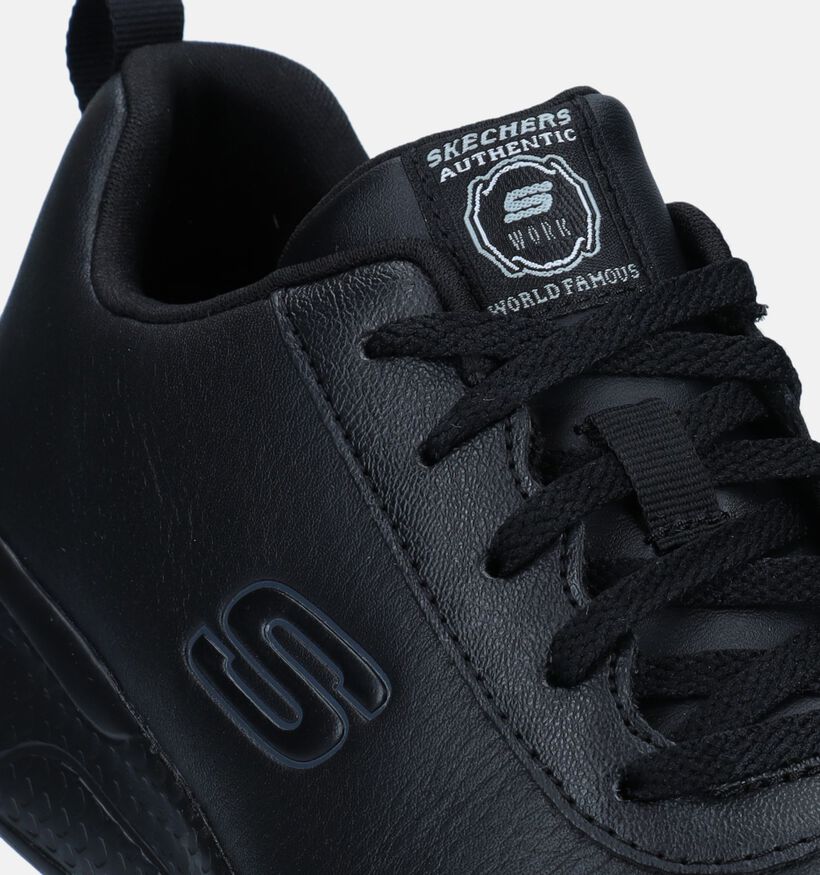 Skechers Work ISO Relaxed Fit Zwarte Sneakers voor dames (347654) - geschikt voor steunzolen