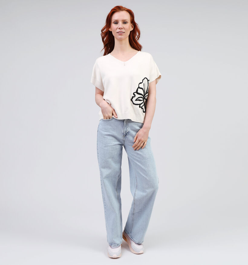 Laurent David Beige Trui Bloemenprint voor dames (360196)