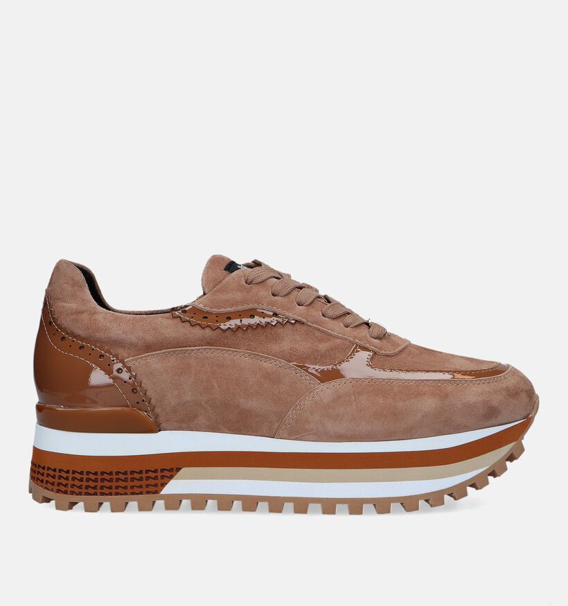 Nathan-Baume Cognac Sneakers voor dames (332392) - geschikt voor steunzolen