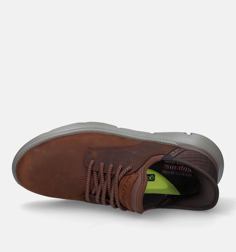 Skechers Garza Gervin Slip-ins en Cognac pour hommes (350325)