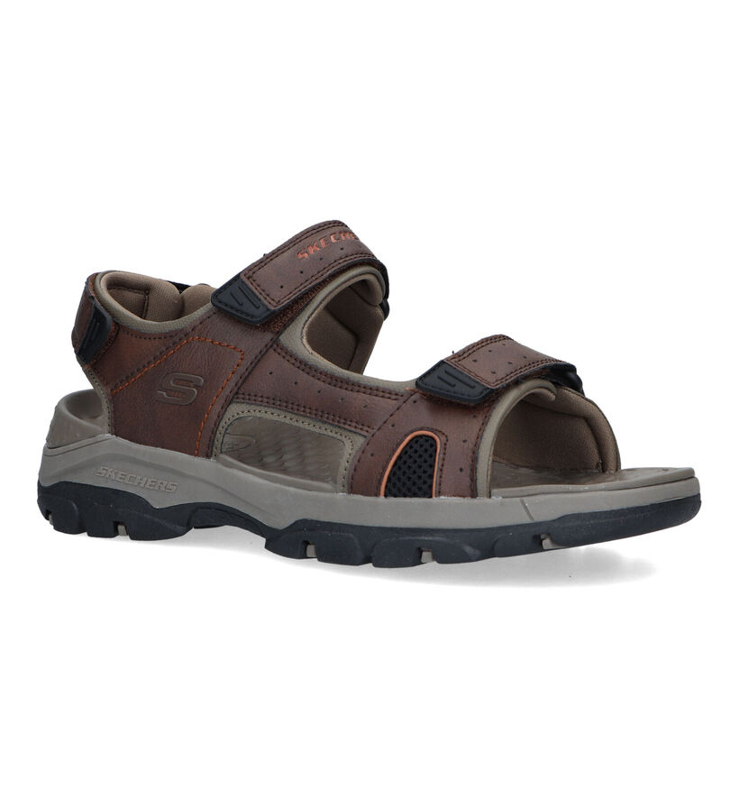 Skechers Tresmen bruine Sandalen in kunstleer (323035)