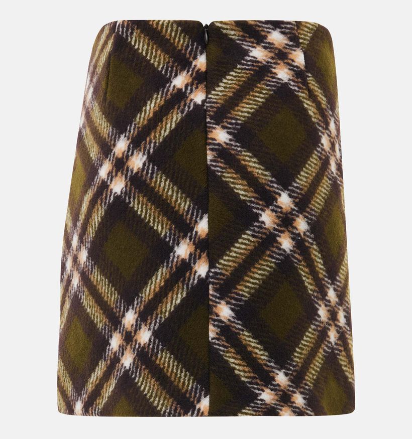 Mexx Check Skirt Donkergroene Midi-Rok voor dames (380221)