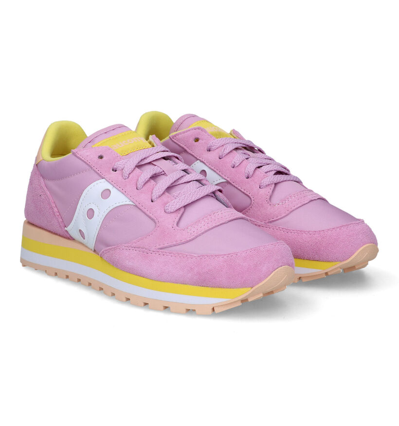 Saucony Jazz Triple Baskets en Rose pour femmes (320810) - pour semelles orthopédiques