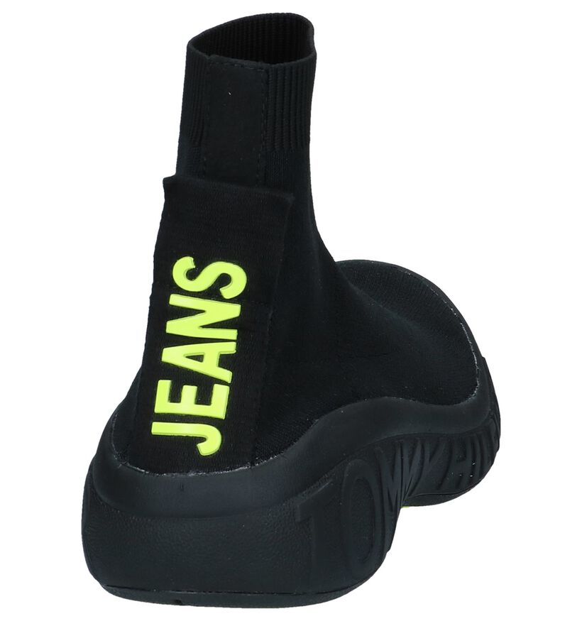 Tommy Jeans Baskets slip-on en Noir en textile (237258)