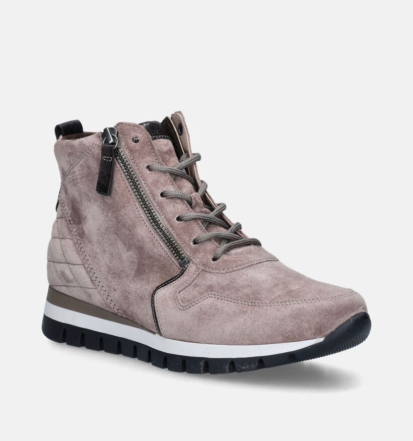 Gabor OptiFit Beige Hoge sneakers voor dames (344745) - geschikt voor steunzolen