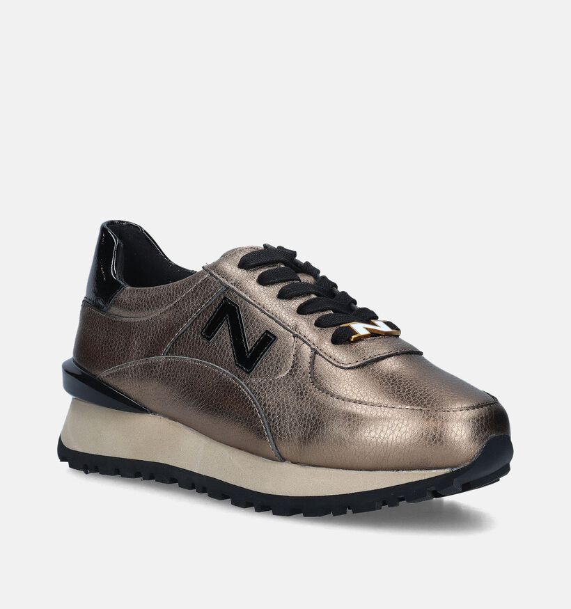 Nathan-Baume Bronzen Sneakers voor dames (348018) - geschikt voor steunzolen