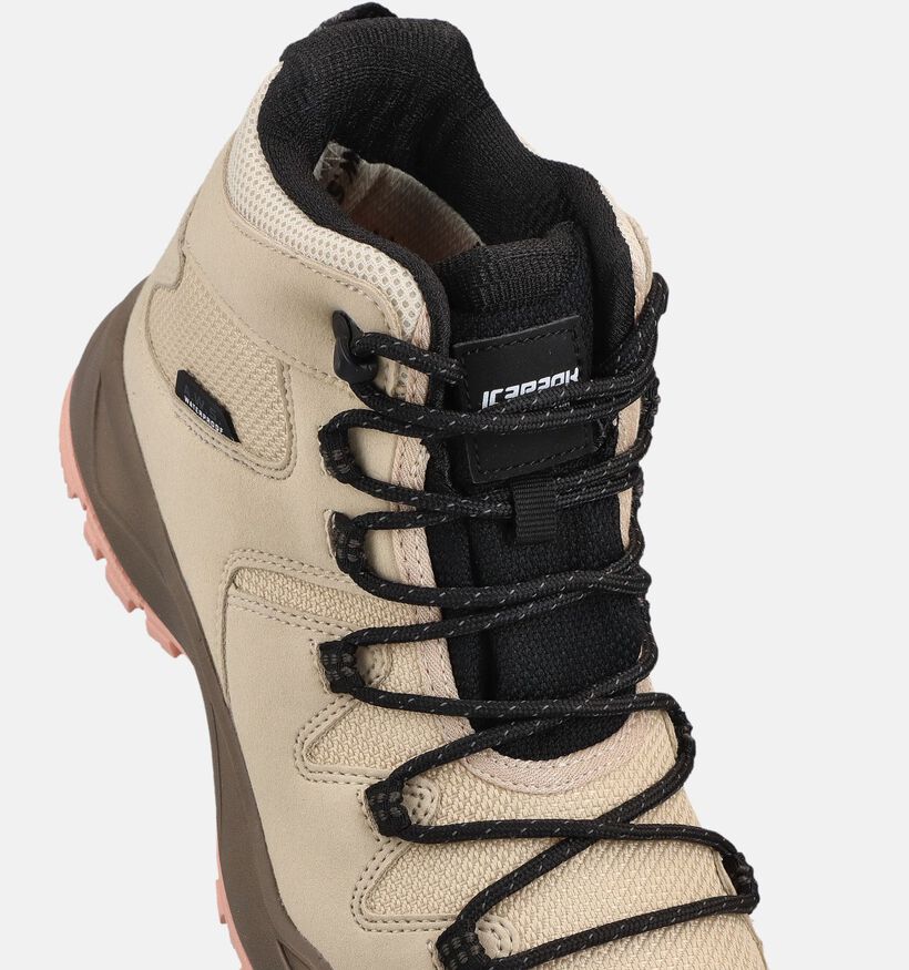 Icepeak Ansio MS Lichtbeige Halfhoge Wandelschoenen voor dames (380843) - geschikt voor steunzolen