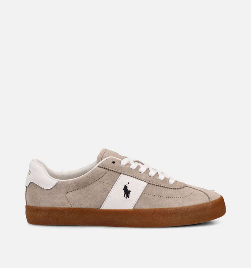 Polo Ralph Lauren Mastercourt Baskets en Beige pour hommes (369552) - pour semelles orthop&eacute;diques